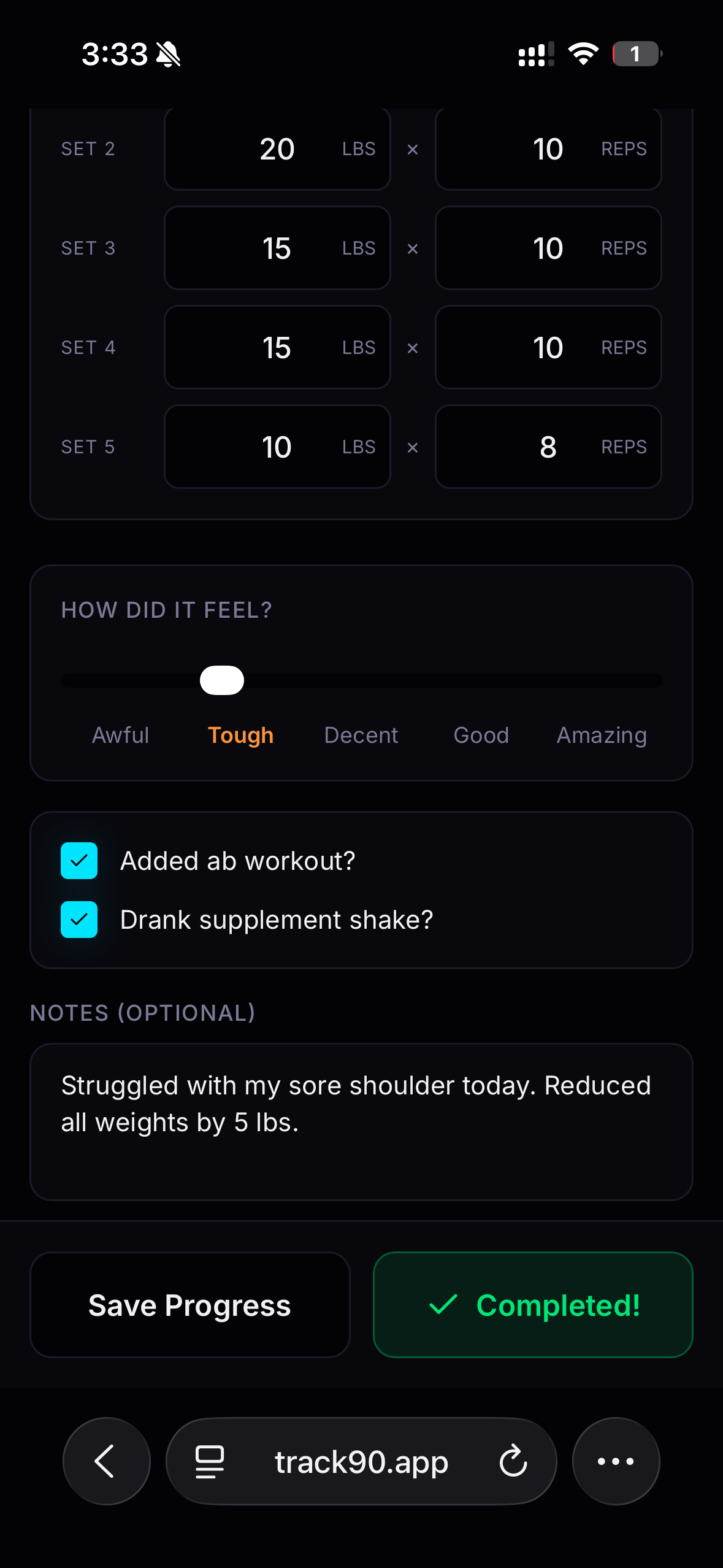 Beat Your Previous Lifts